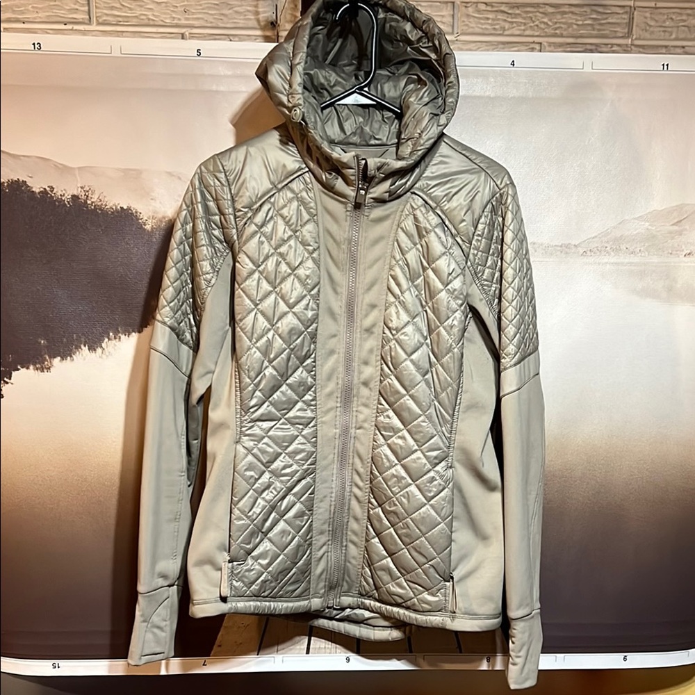 Women's Athleta Quilted Hooded Jacket - Brown